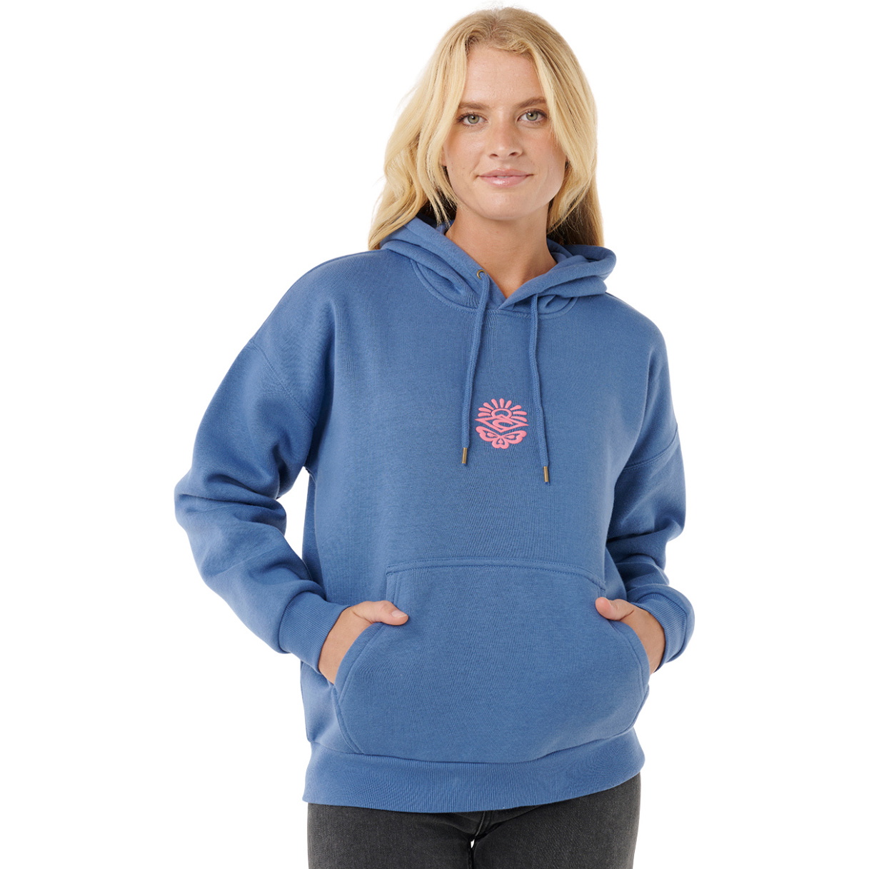 2025 Rip Curl Womens Icons Of Surf Heritage Hoodie 06NWFL - Moonlight Blue